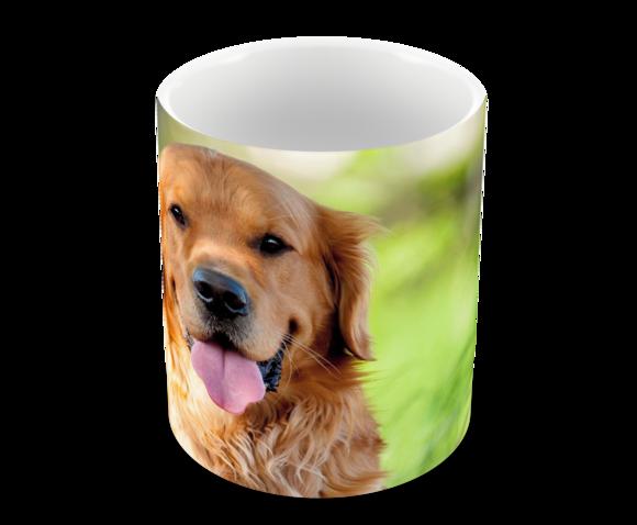 Caneca Polímero Cachorro Golden Retriever Personalizada
