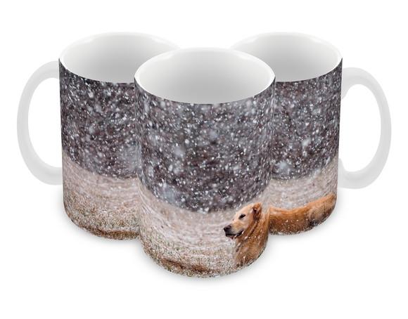 Caneca Polímero Cachorro Golden Retriever Personalizada