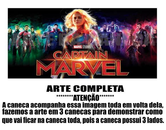 Caneca Polímero Capitã Marvel Personalizada