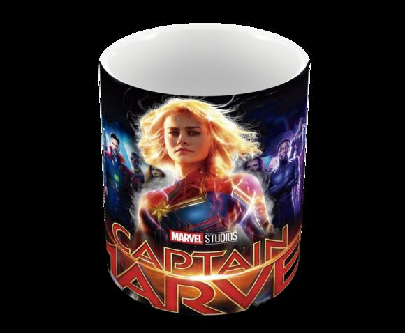 Caneca Polímero Capitã Marvel Personalizada