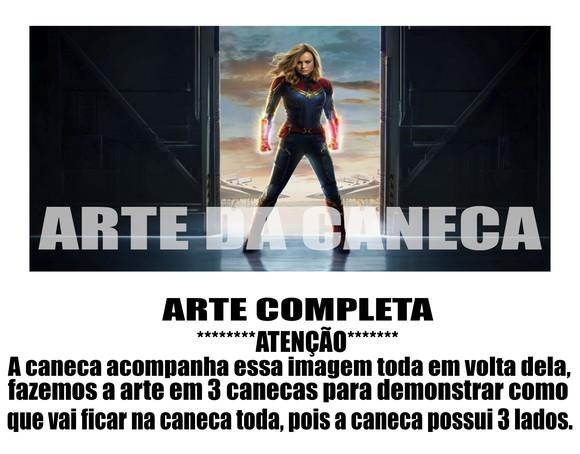 Caneca Polímero Capitã Marvel Personalizada