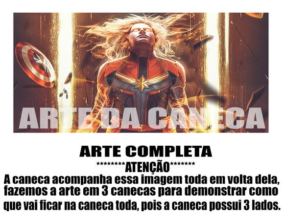 Caneca Polímero Capitã Marvel Personalizada