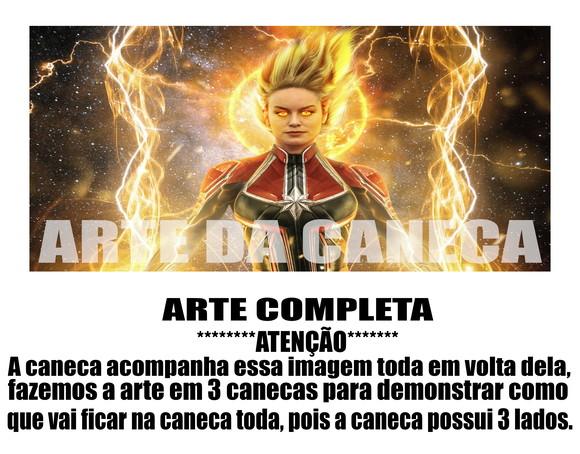 Caneca Polímero Capitã Marvel Personalizada