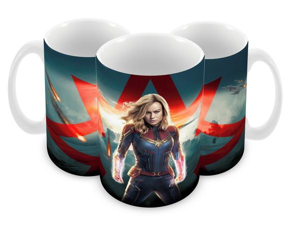 Caneca Polímero Capitã Marvel Personalizada