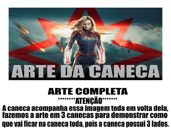 Caneca Polímero Capitã Marvel Personalizada