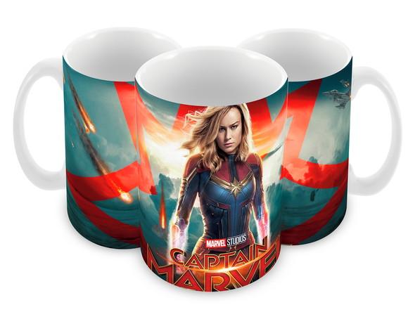Caneca Polímero Capitã Marvel Personalizada