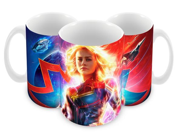 Caneca Polímero Capitã Marvel Personalizada