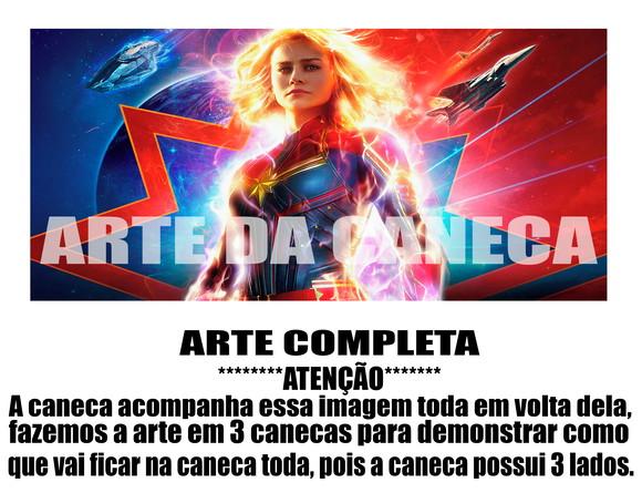 Caneca Polímero Capitã Marvel Personalizada