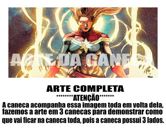 Caneca Polímero Capitã Marvel Personalizada