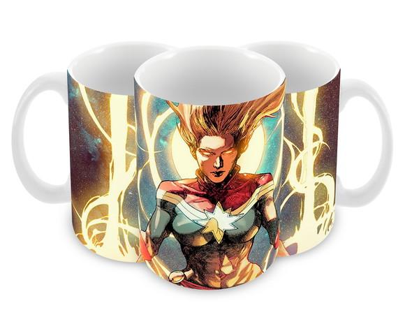 Caneca Polímero Capitã Marvel Personalizada