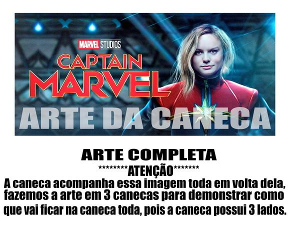 Caneca Polímero Capitã Marvel Personalizada