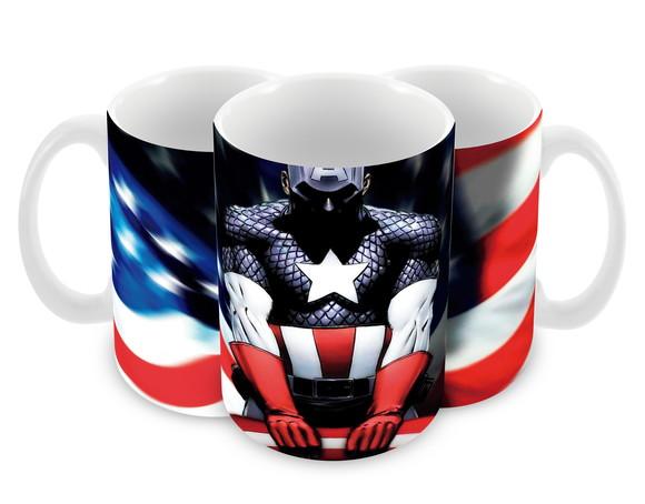 Caneca Polímero Capitão América Personalizada
