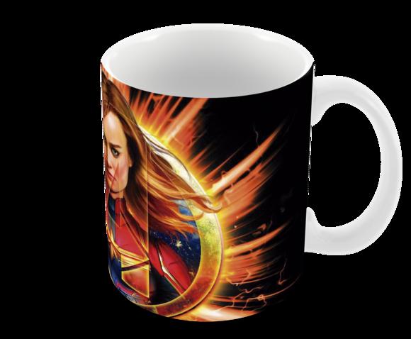 Caneca Polímero Capitã Marvel Vingadores Personalizada