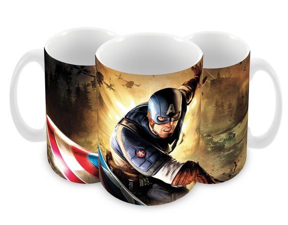 Caneca Polímero Capitão América Personalizada