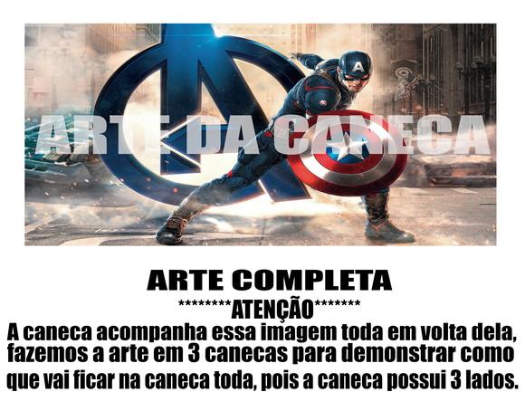 Caneca Polímero Capitão América Personalizada