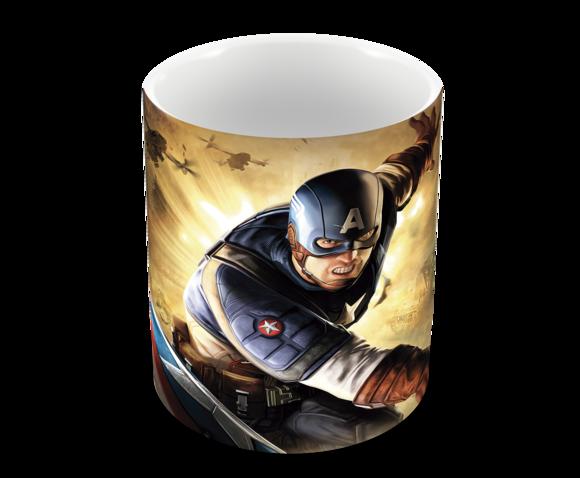 Caneca Polímero Capitão América Personalizada