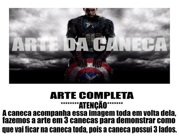 Caneca Polímero Capitão América Personalizada
