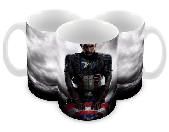 Caneca Polímero Capitão América Personalizada