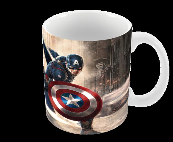 Caneca Polímero Capitão América Personalizada