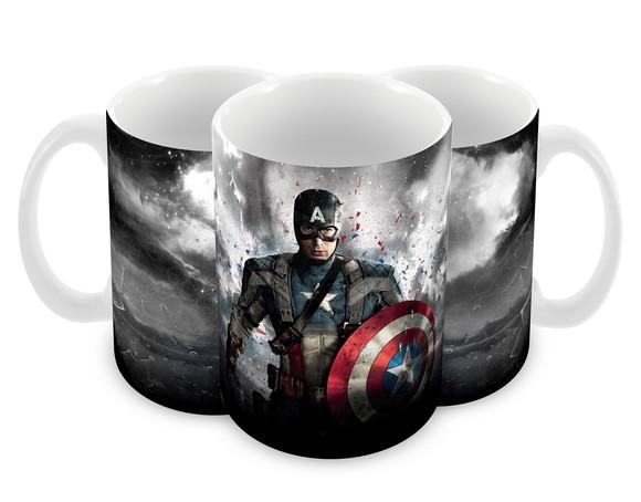 Caneca Polímero Capitão América Personalizada