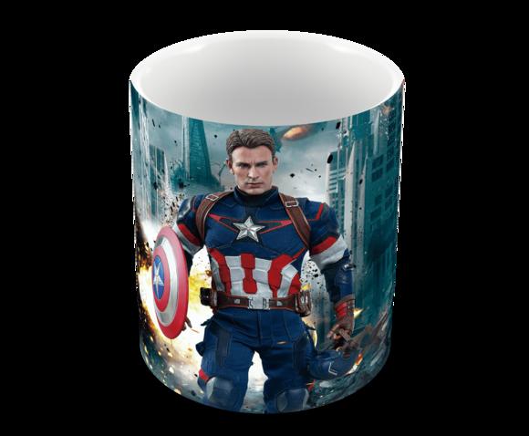 Caneca Polímero Capitão América Personalizada