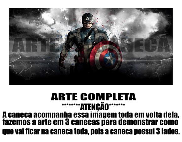 Caneca Polímero Capitão América Personalizada