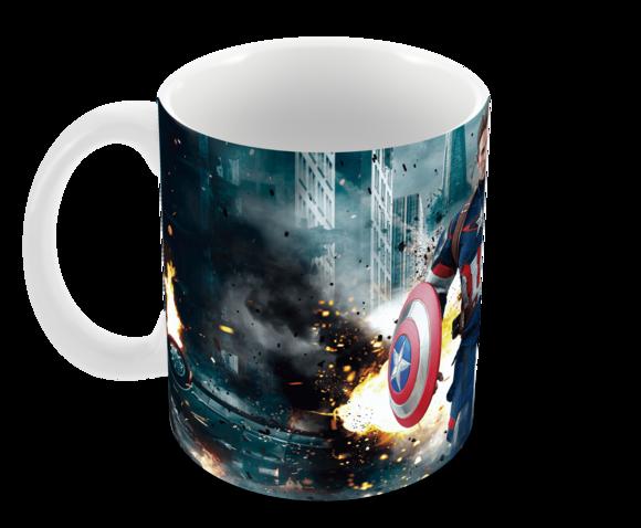 Caneca Polímero Capitão América Personalizada