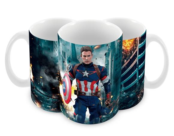 Caneca Polímero Capitão América Personalizada