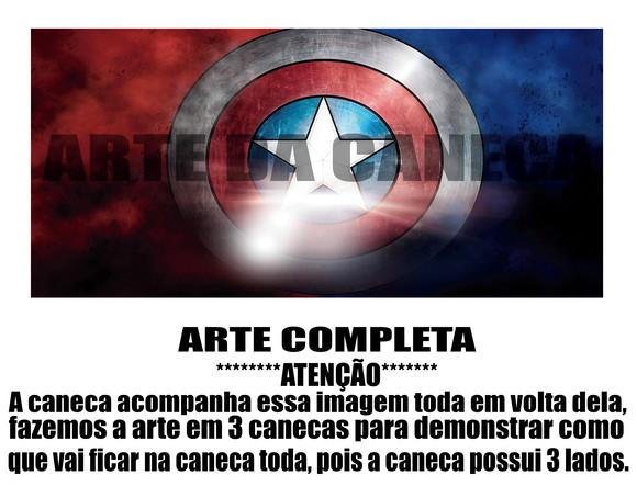 Caneca Polímero Capitão América Personalizada