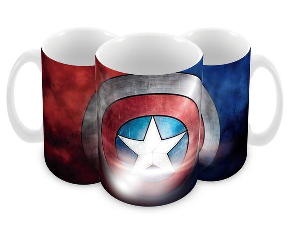 Caneca Polímero Capitão América Personalizada