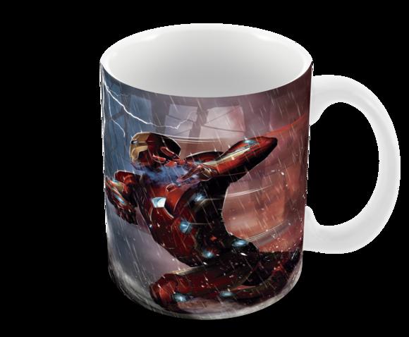 Caneca Polímero Capitão América Vs Homem de Ferro
