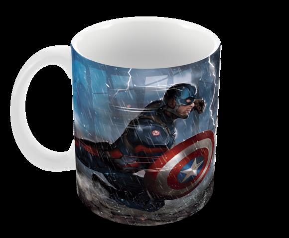 Caneca Polímero Capitão América Vs Homem de Ferro