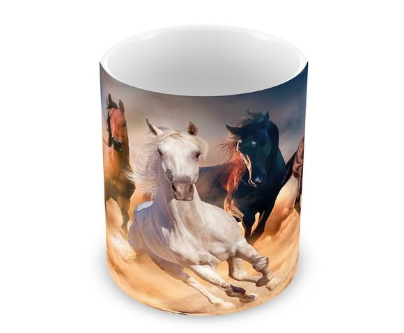 Caneca Polímero Cavalos Personalizada