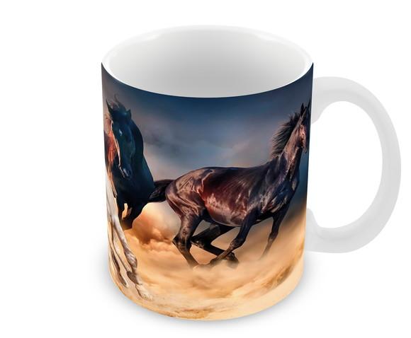 Caneca Polímero Cavalos Personalizada