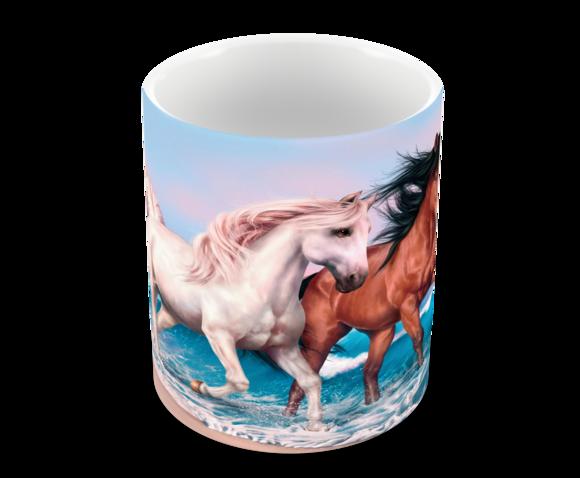 Caneca Polímero Cavalos Personalizada