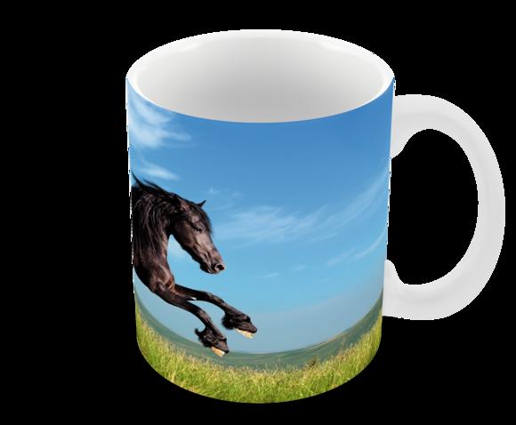 Caneca Polímero Cavalos Personalizada