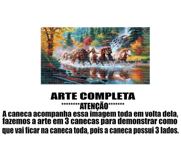 Caneca Polímero Cavalos Personalizada