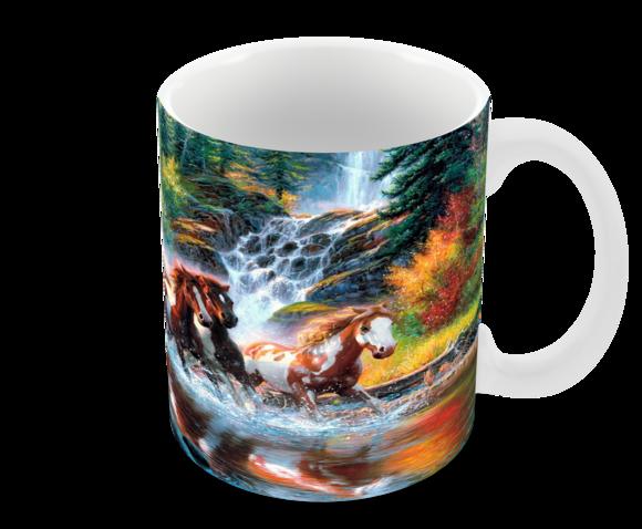 Caneca Polímero Cavalos Personalizada