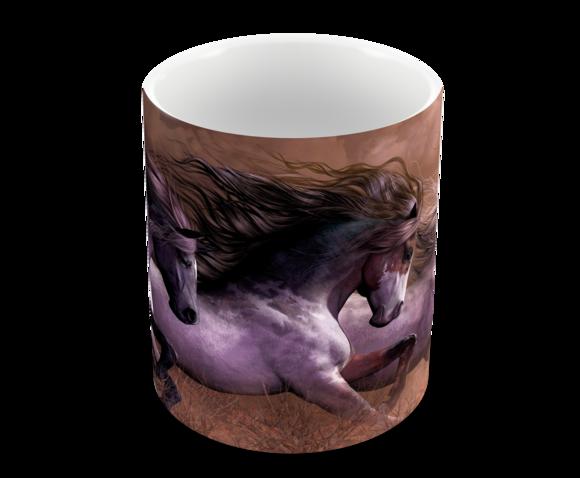 Caneca Polímero Cavalos Personalizada