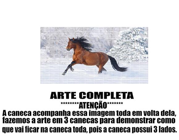 Caneca Polímero Cavalos Personalizada