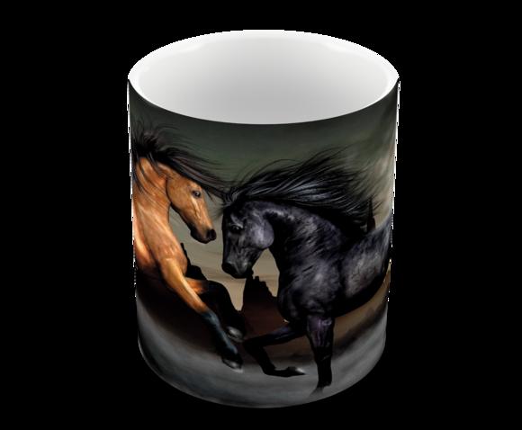 Caneca Polímero Cavalos Personalizada