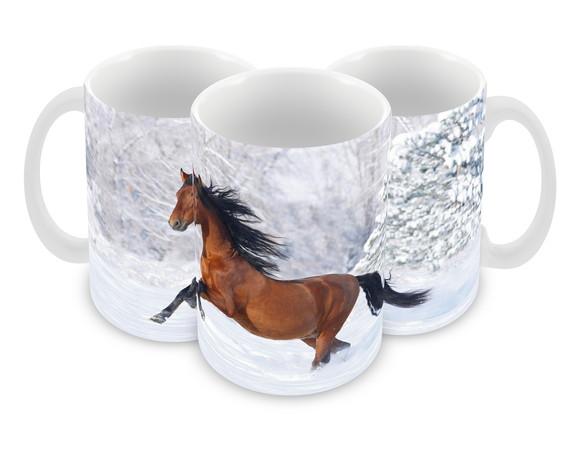 Caneca Polímero Cavalos Personalizada