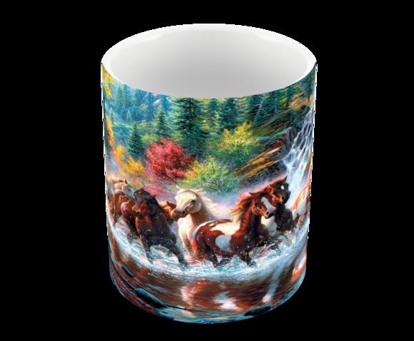 Caneca Polímero Cavalos Personalizada