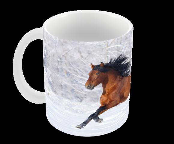 Caneca Polímero Cavalos Personalizada