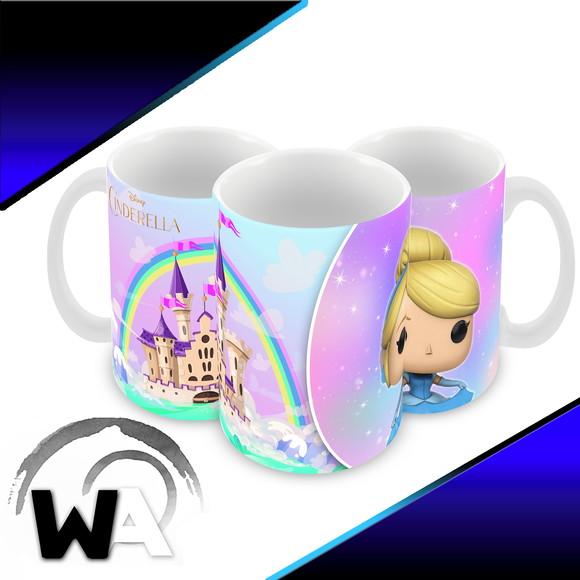 Caneca Polímero Cinderela Personalizada