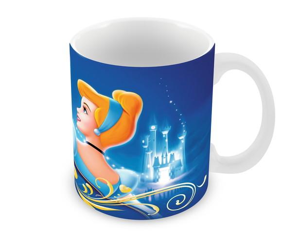 Caneca Polímero Cinderela Príncipe com Nome Personalizada