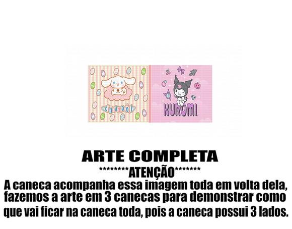 Caneca Polímero Cinnamoroll e Kuromi Personalizada