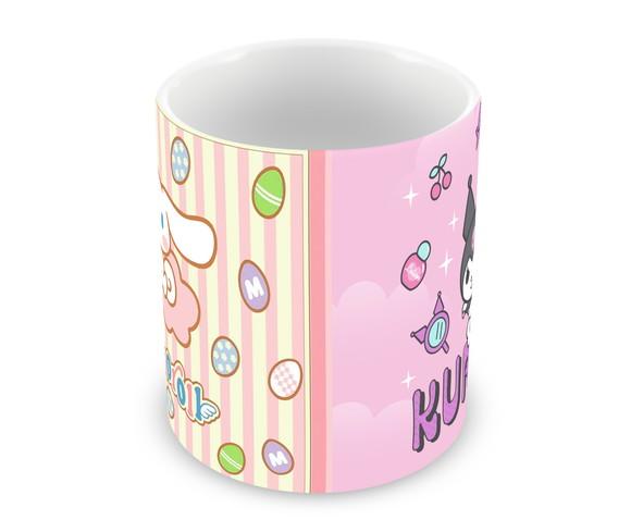Caneca Polímero Cinnamoroll e Kuromi Personalizada