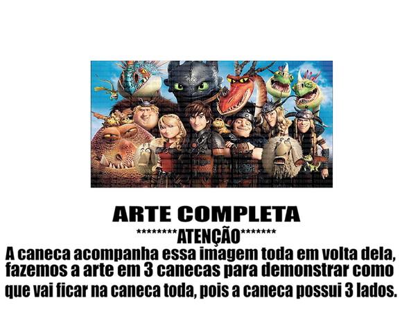 Caneca Polímero Como Treinar Seu Dragão 3 Personalizado