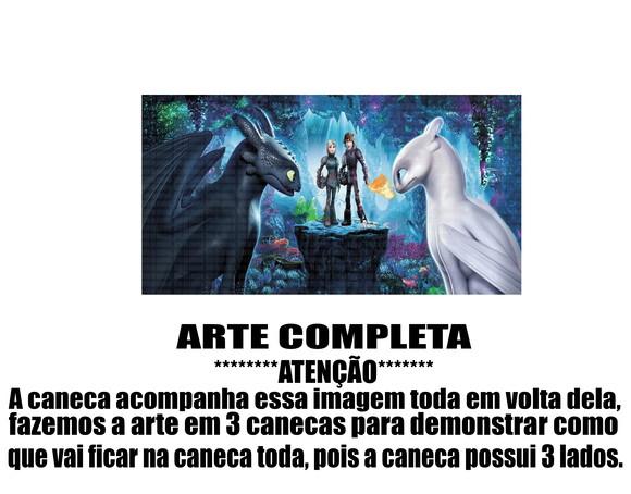 Caneca Polímero Como Treinar Seu Dragão 3 Personalizado